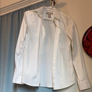 White banana republic collared button-up size 4